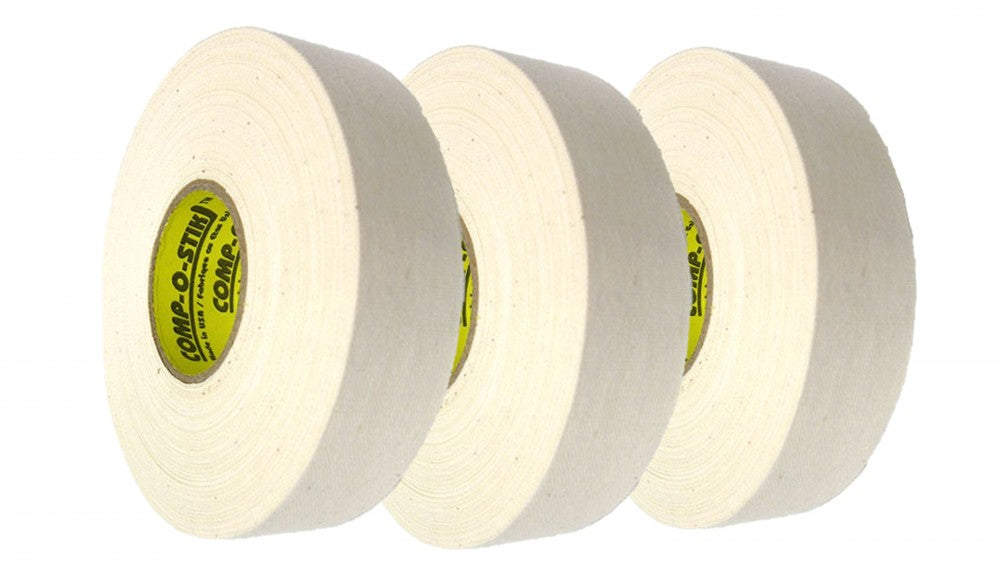 3x North American tape, ice hockey, hockey stick tape 24mm x 25m white